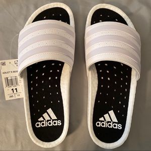 Adidas Adilette Boost Slides | Cloud White | New